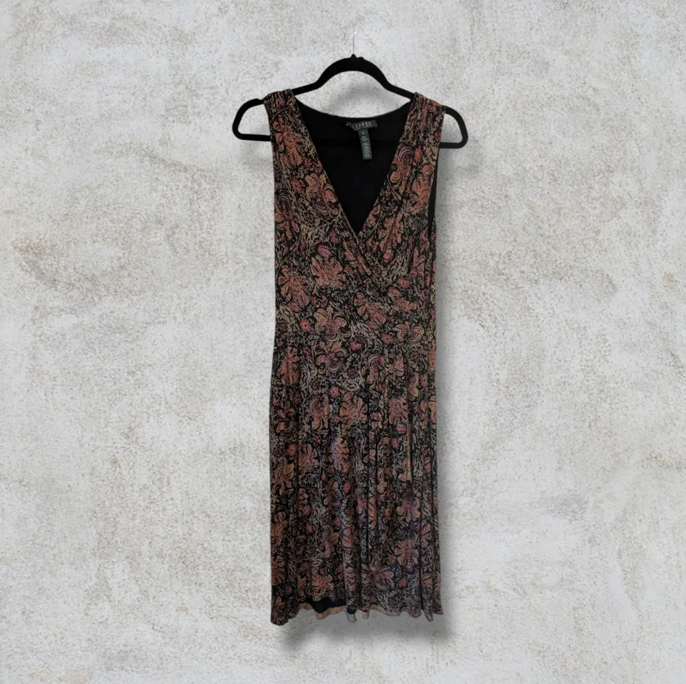 Ralph Lauren Runch Waist Stretch Floral Dress | M - Picture 2 of 3